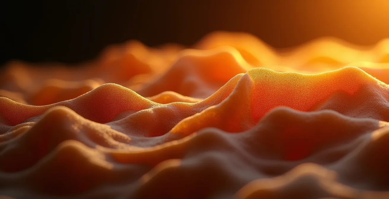 Dettaglio macro di mitocondrio e produzione ATP